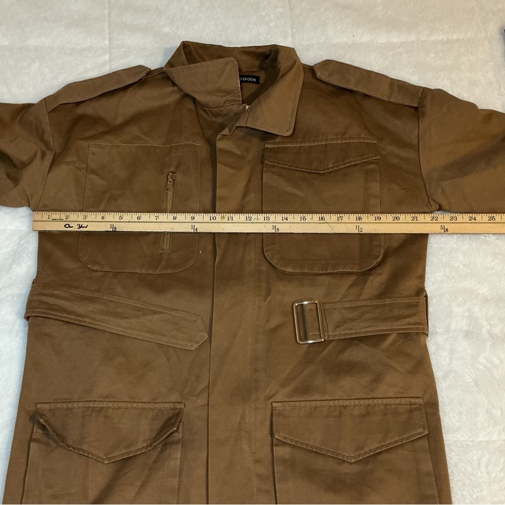 Naked Wardrobe Women's Brown Belted Jacket - Picture 5 of 6